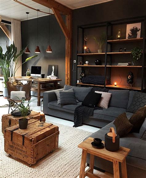 masculine couch|57 Masculine Men’s Living Room Ideas .